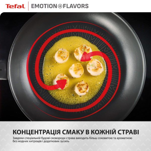 Фото - Сковорода універсальна Tefal G7600445 Emotion+ Flavors 24 см